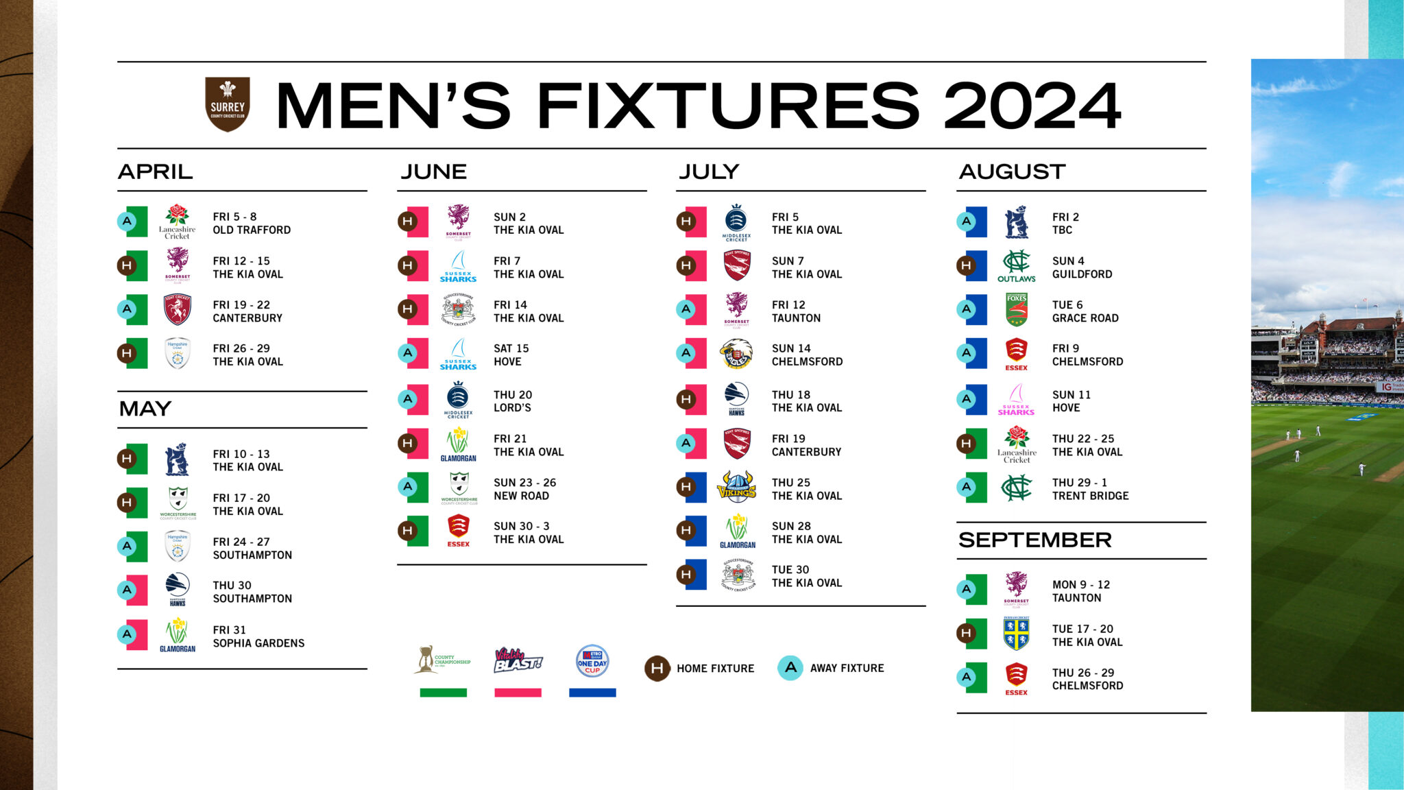 Surrey Men S 2024 Fixtures Announced Kia Oval   Full Calendar 2048x1152 