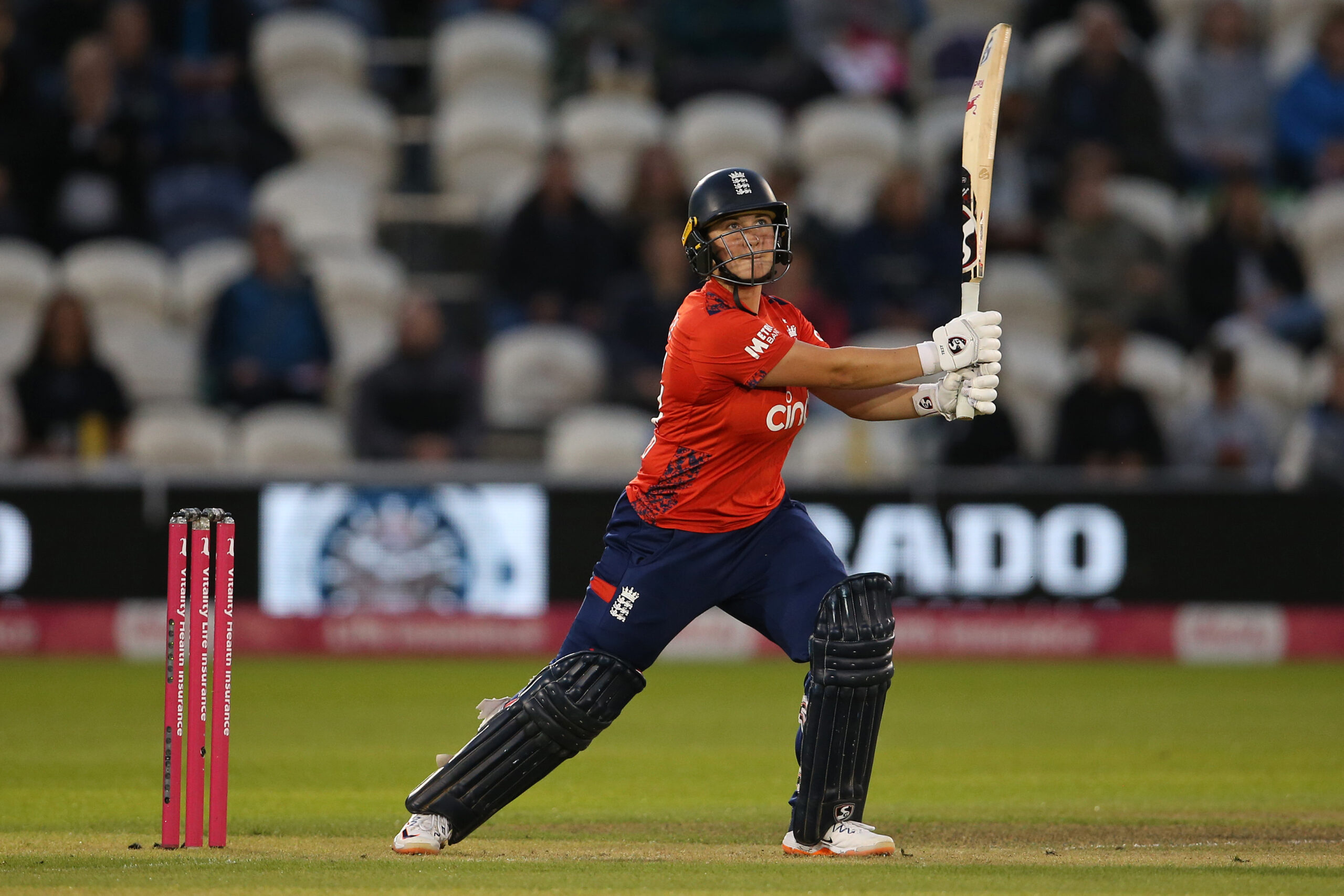 Alice Capsey coming home in England colours