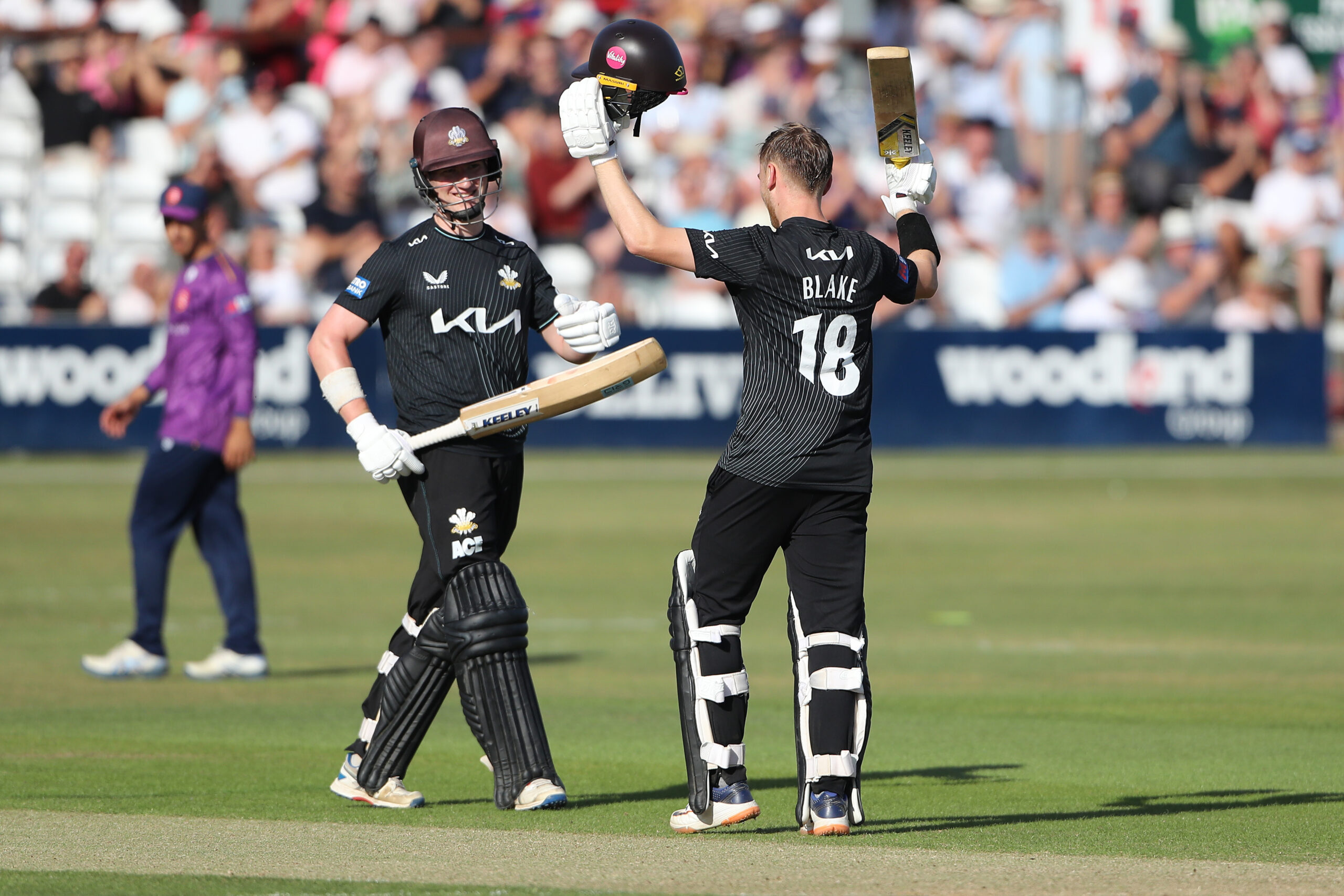 Josh Blake scores maiden Surrey century in victory at Essex